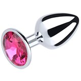  Srednji metalni analni dildo sa rozim dijamantom Cene'.'