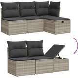  6-dijelni set vrtnih sofa od poliratana s jastucima svjetlosivi | shoptok.hr
