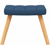  Stolica za ljuljanje s osloncem za noge plava od tkanine | shoptok.hr