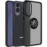 AVIZAR Ohišje za Samsung Galaxy S25 Edge Magnetni obroček prozorna hrbtna stran, Črna, (5000015200) | Shoptok.si