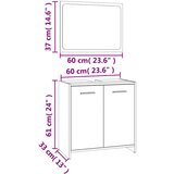  Set kupaonskog namještaja smeđa boja hrasta konstruirano drvo | shoptok.hr