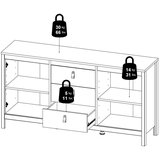 Tvilum Sivo-bež komoda 152x80x38 cm Madrid – | shoptok.hr