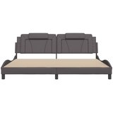  Okvir za krevet Viana bez madraca sivi 200x200 cm od umjetne kože | shoptok.hr