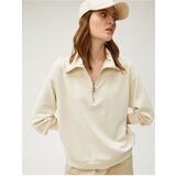 Koton Modal Sweatshirt Half Zipper Stand Up Collar | shoptok.hr