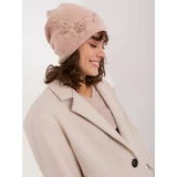 Fashion Hunters Dusty pink winter hat with embroidery