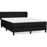 The Living Store Box spring posteljni z vzmetnico črn 140x190 cm blago - Box Spring Postelja, (21503778) | Shoptok.si