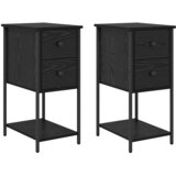  Noćni ormar 2 pcs Crni hrast 32 x 42 x 70 cm Konstruirano drvo | shoptok.hr