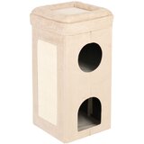  Zložljiv mačji stolp Soft’n Scratchy - bež / bela | shoptok.hr