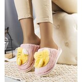 Gemre Pink and Yellow Soft Bee Slippers | Shoptok.si