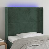  the living store led posteljno vzglavje temno zeleno 83x16x118/128 cm žamet - led vzglavje, (21487904) Cene