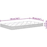 vidaXL Vzmetnica iz pene srednje mehka 90x190 cm enojna | Shoptok.si