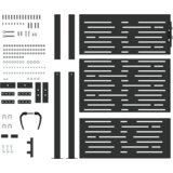 Vrtna vrata Črna 110 x 155 cm Prašno lakirano jeklo, (5000300951) | Shoptok.si