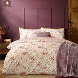 Catherine Lansfield Oranžna/bež podaljšana posteljnina za zakonsko posteljo 230x220 cm Woodland Fox – | Shoptok.si