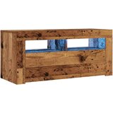 vidaXL TV omarica z LED starinski les 90x35x40 cm inženirski les | Shoptok.si
