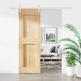  Klizna vrata 70 x 210 cm Čvrsta borovina (neobrađena) | shoptok.hr