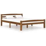 vidaXL Posteljni okvir medeno rjav iz trdne borovine 120x200 cm, (20648493) Cene