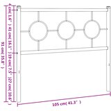  Metalno zamjensko uzglavlje crno 100 cm | shoptok.hr
