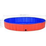 vidaXL Sklopivi bazen za pse crveni 200 x 30 cm PVC | Eponuda.ba