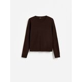 Reserved Vuneni džemper - tamnosmeđe | shoptok.hr