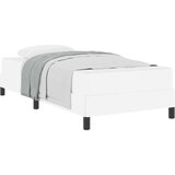 Postelja z vzmetnico Čista bela 90 x 190 cm Umetna koža | Shoptok.si