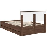  Krevetna konstrukcija Smeđi hrast 120 x 190 cm Inženjersko Drvo | shoptok.hr