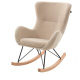 Vipack Bež dječja fotelja za ljuljanje od bouclé tkanine Rocky – | shoptok.hr