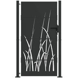  Vrtna vrata Crna 110 x 180 cm Čelik s praškastim premazom | Eponuda.com