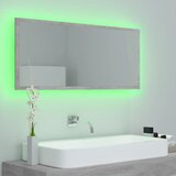  LED kupaonsko ogledalo siva boja betona 100x8,5x37 cm akrilno | shoptok.hr