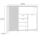 Premium Living Visoka Komoda Jytana, Barva Hrasta, Črna | Shoptok.si