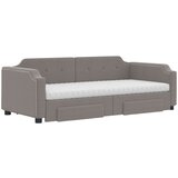  Dnevni krevet na razvlačenje smeđesivi 100 x 200 cm od tkanine | shoptok.hr