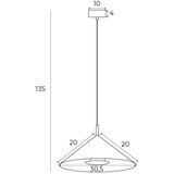  MAXLIGHT P0505 - Viseći LED luster VULCANO na sajli, LED/5W/230V, prečnik 30,5 cm, bela | Eponuda.com