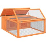  Kavez za zečeve smeđi 117,5 x 97 x 47,5 cm od masivne borovine | shoptok.hr