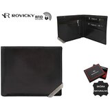 Fashion Hunters Black and dark brown men's horizontal wallet | shoptok.hr
