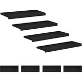Step treads 8 kom. 70 x 30 x 2 cm Crna Čvrsto drvo bukve | shoptok.hr