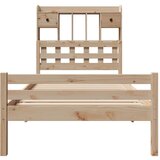 vidaXL Knjižna postelja brez vzmetnice 100x200 cm trdna borovina | Shoptok.si