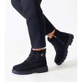 Gemre Black eco-suede platform ankle boots Leonora | shoptok.hr