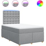  Krevet s oprugama i madracem svjetlosivi 120x190 cm od tkanine | shoptok.hr