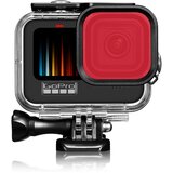INF gopro 9/10/11/12 vijoličen potapljaški filter z vodoodpornim ohišjem red, (21534786) u