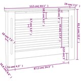  Pokrov za radijator crni 112 x 19 x 81,5 cm MDF | shoptok.hr
