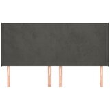  Uzglavlje s ušima tamnosivo 163x16x118/128 cm baršunasto | shoptok.hr