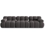 Micadoni Home temno siva žametna sedežna garnitura 282 cm bellis – Cene