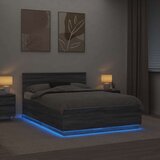  Okvir za krevet S LED lampica Siva Sonoma 160 x 200 cm - Sivi hrast sonoma 160 x 200 cm | shoptok.hr