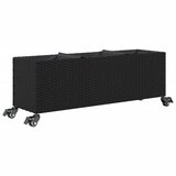 Vrtne sadilice s kotačima 2 kom crna 107x32x38 cm poliratan | shoptok.hr