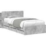  Okvir kreveta s pohranom s uzglavljem Betonska siva 90 x 190 cm | shoptok.hr