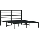 Metalni okvir za krevet s uzglavljem crni 120x200 cm | shoptok.hr
