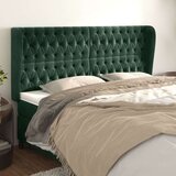  Uzglavlje s ušima tamnozeleno 203x23x118/128 cm baršunasto Cijene