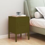 Furnova Nočna omarica olivno zelena 35x35x51 cm jeklo, (21926843) | Shoptok.si