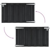  Vrtna vrata 100 x 60 cm WPC i aluminij Crna | shoptok.hr