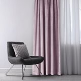  Curtain VELVET color powder pink style classic tape type of material - textiles velvet 140x245 AmeliaHome | shoptok.hr