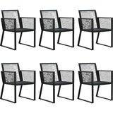  7-dijelni vrtni blagovaonski set od PVC ratana crni Crna Dužina stola 150 cm | shoptok.hr